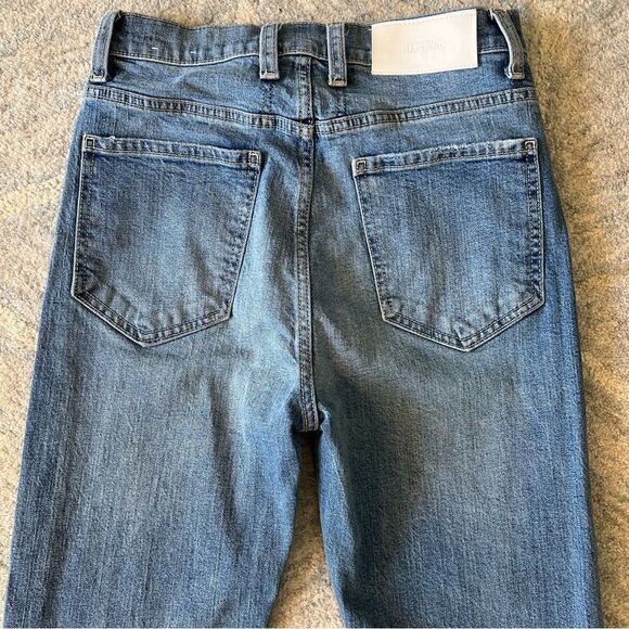 7 For All Mankind Blue Spruce Easy Slim Straight Leg Jeans. Size 27 Like new! - Picture 3 of 13